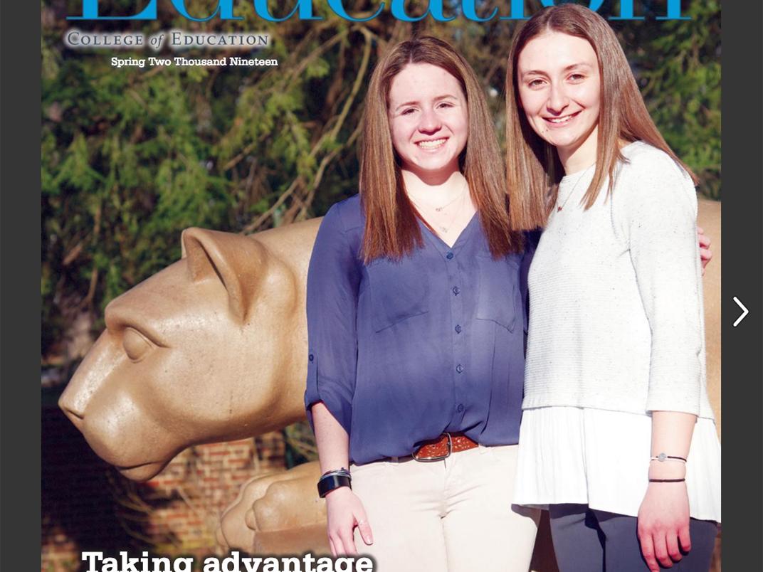 2019 College of Education spring Alumni Magazine cover