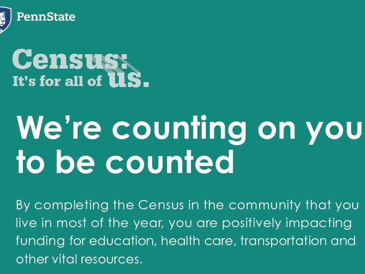 Image with text - We're counting on you to be counted