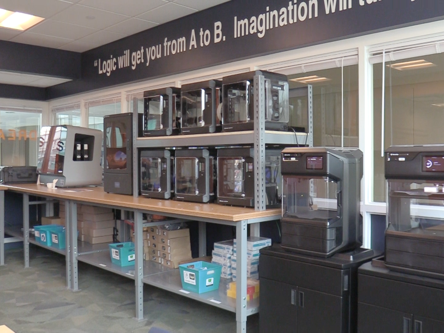 3D printers shown at the Idea Lab