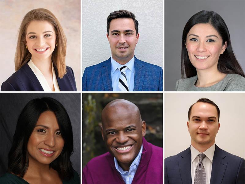 A photo collage of six Penn State Smeal MBA students