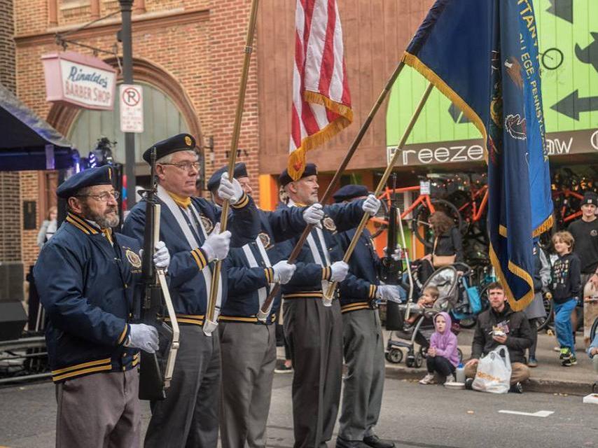 Military veteran color guard 