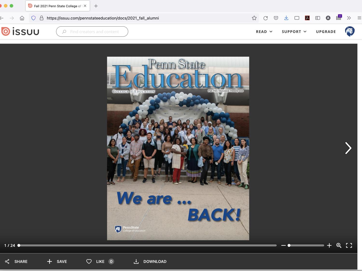 Digital version of Alumni Magazine