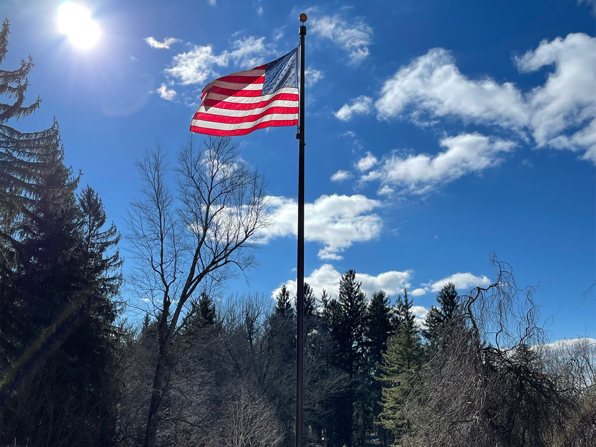 US Flag at the Penn State Mont Alto Veterans Memorial 