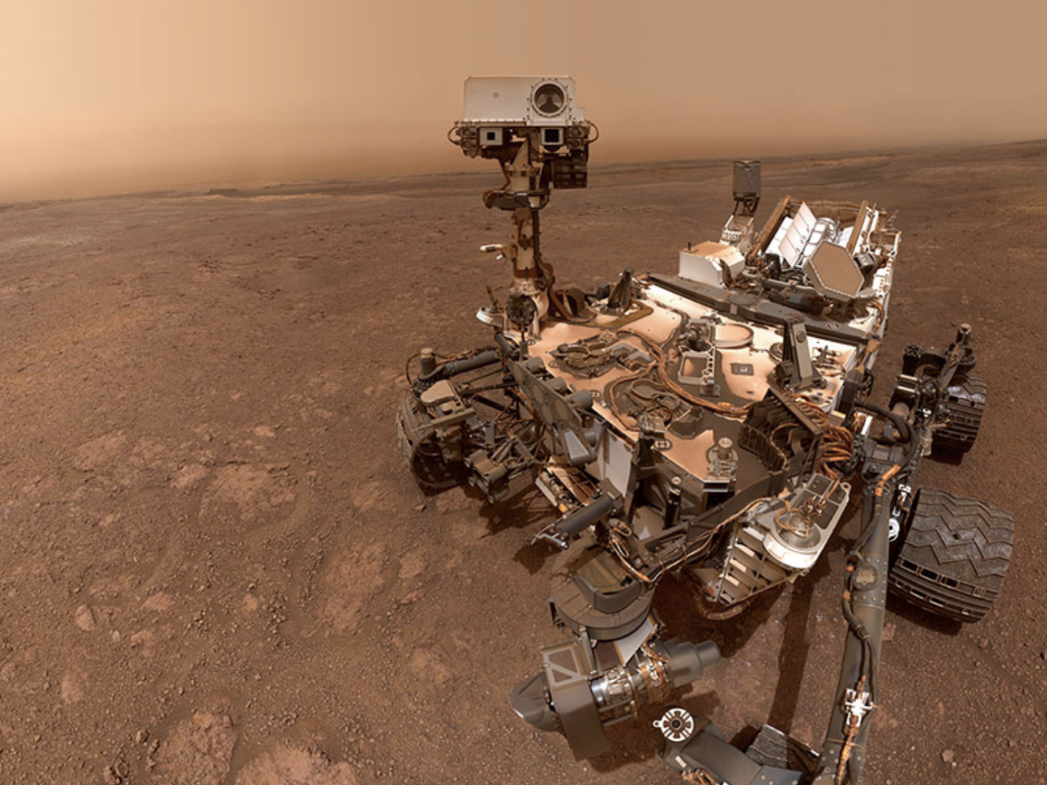 robotic rover on the surface of Mars