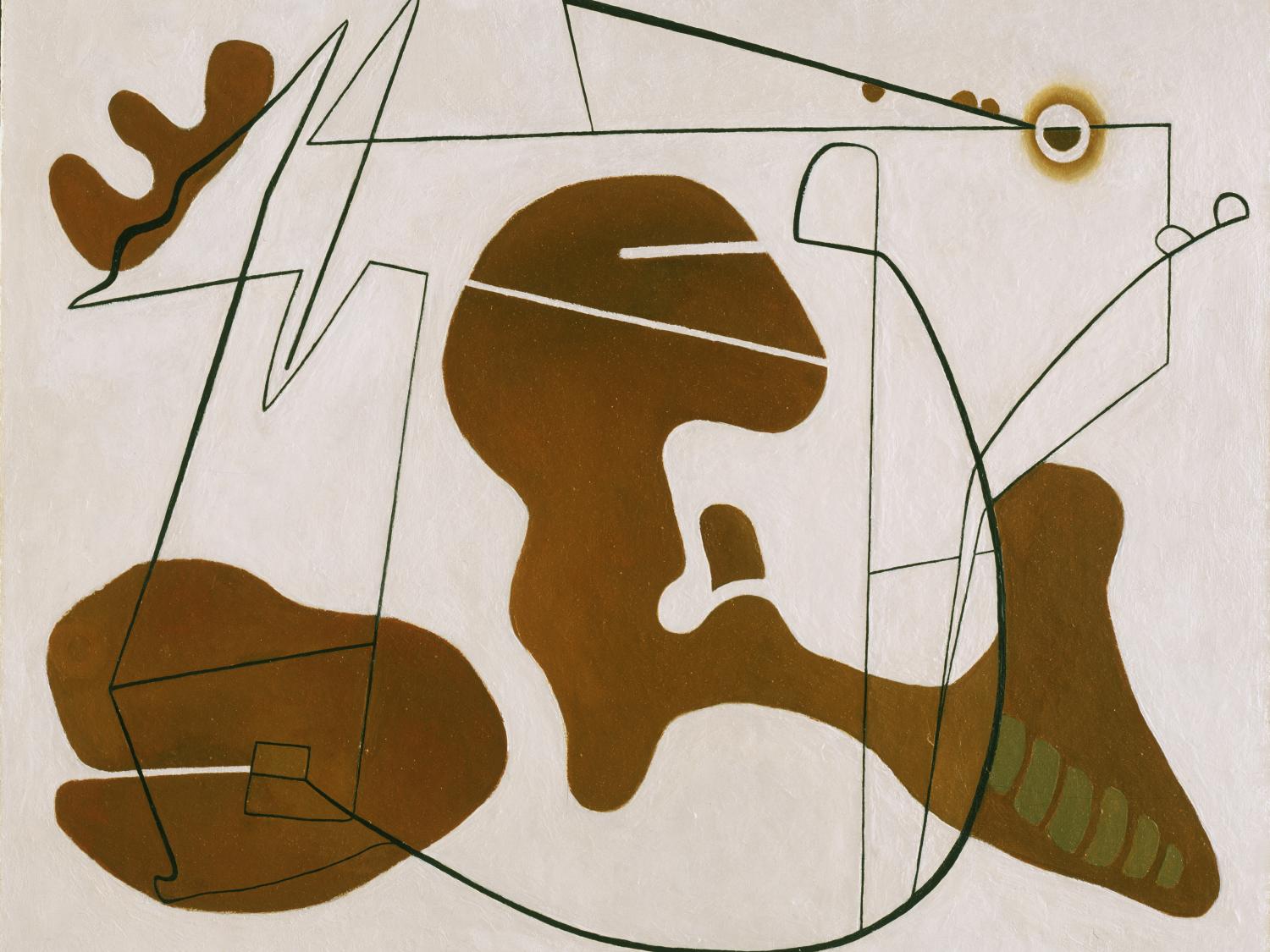 Alice Trumbull Mason (American, 1904–1971), Brown Shapes White, 1941