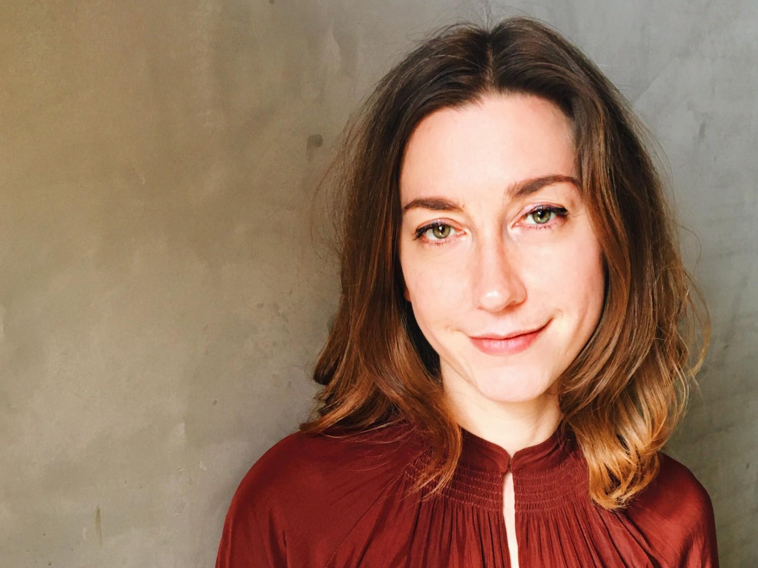 A portrait of the poet Rebecca Hazelton