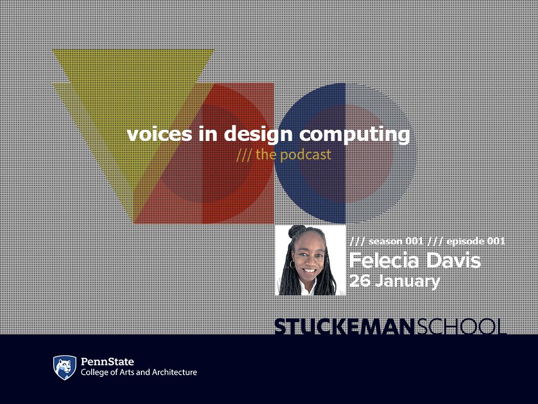Voices in Design Computing podcast promotional images