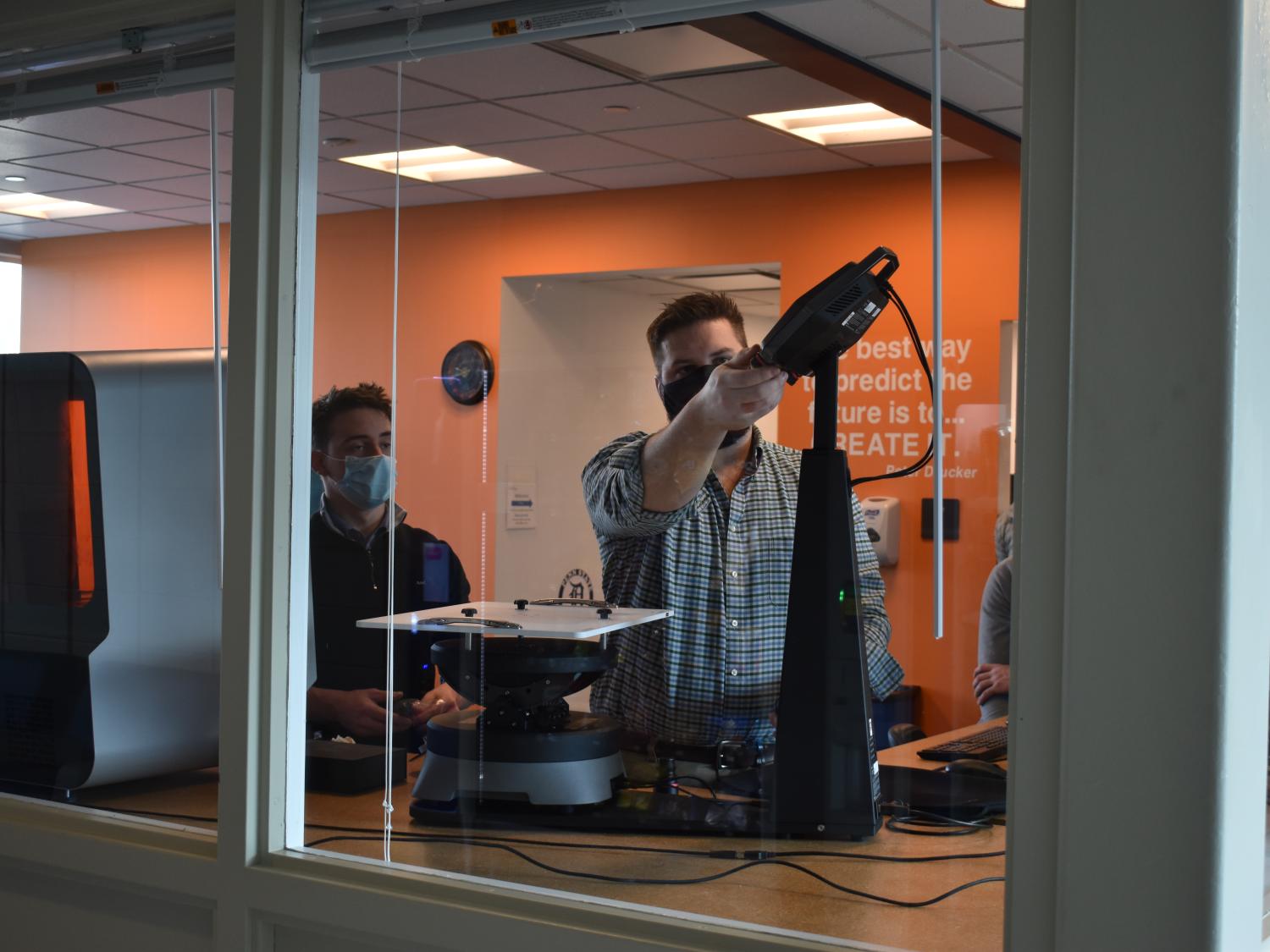A 3D scanner in the Penn State DuBois Idea Lab.