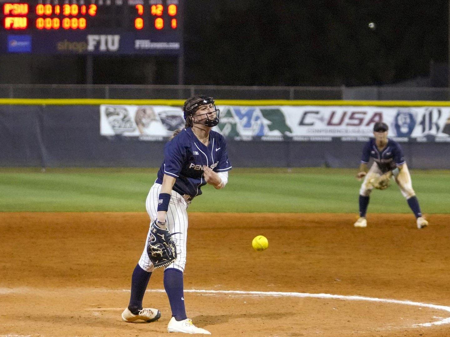 Bailey Parshall on the mound