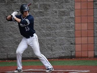 DuBois baseball player at bat