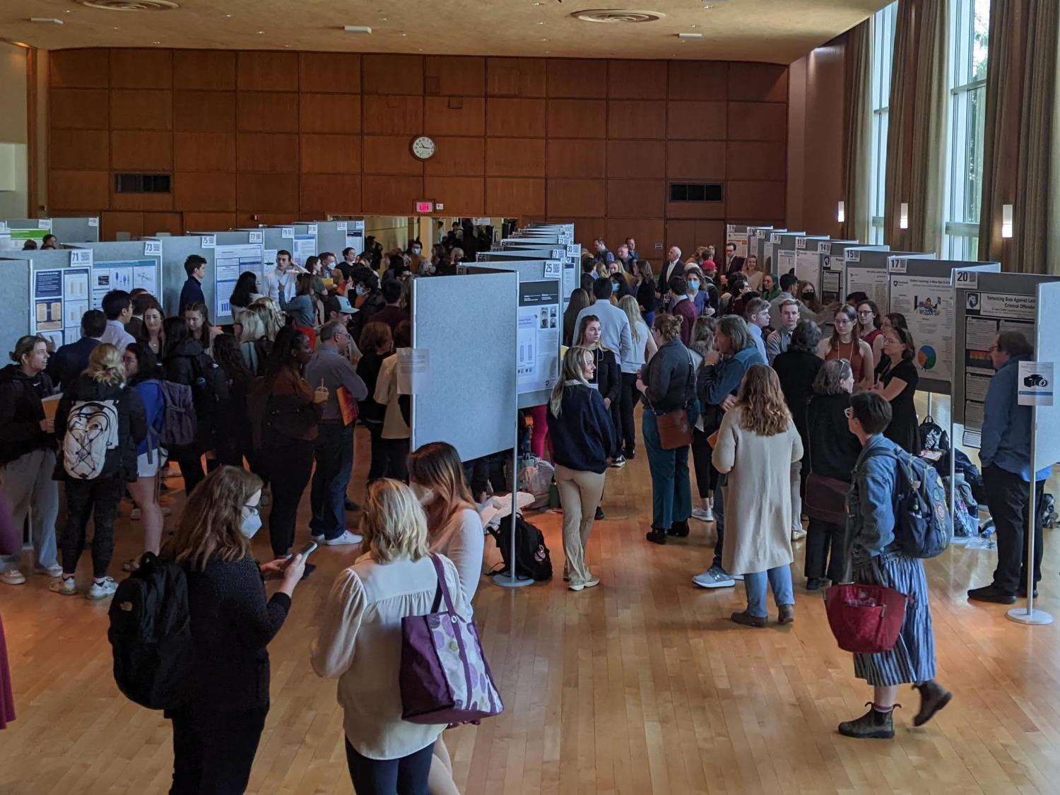Wide shot of Alumni Hall during Exhibition