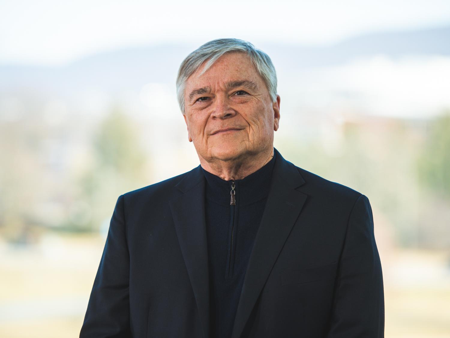Penn State President Eric J. Barron looking at camera