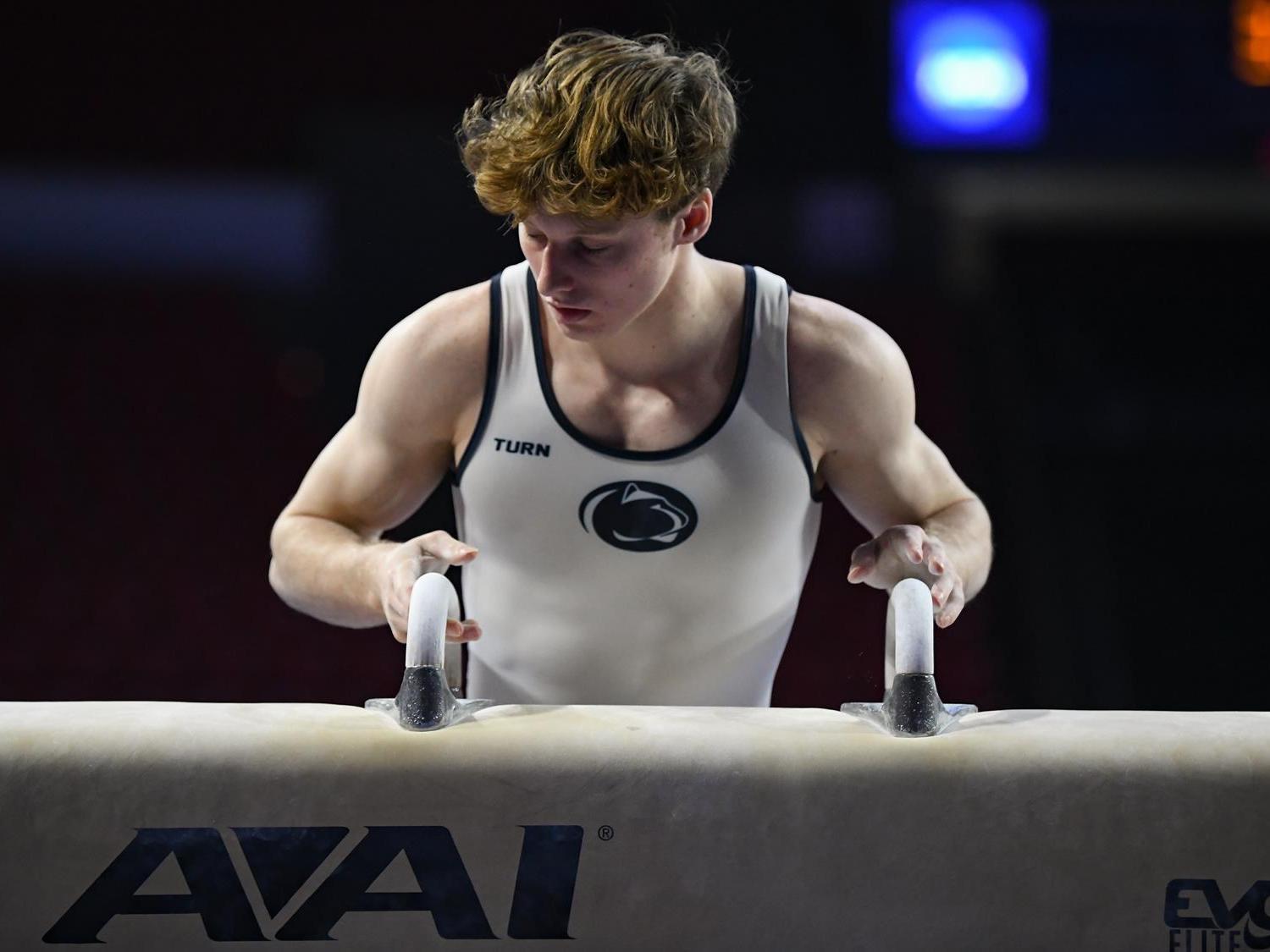 Clingman on pommel horse