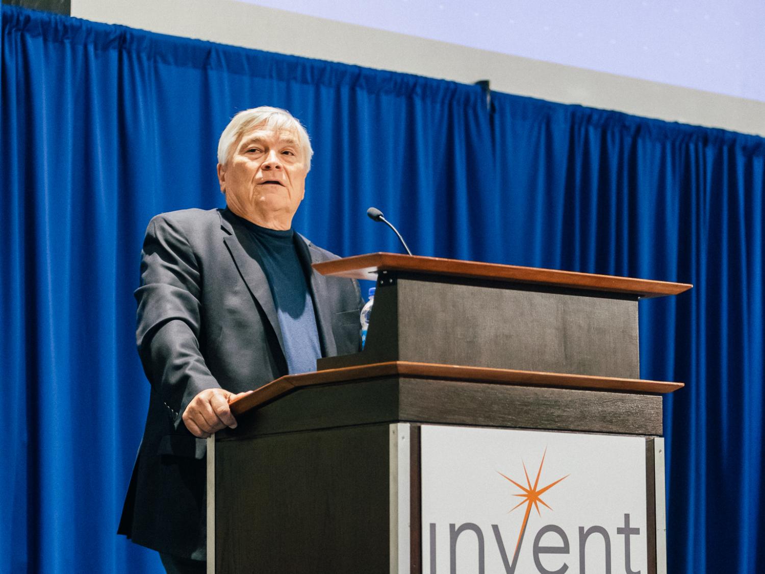 Barron at Invent Penn State podium