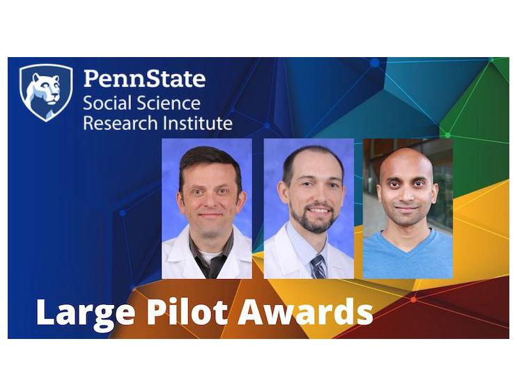 SSRI Large Pilot Awards with images of three people