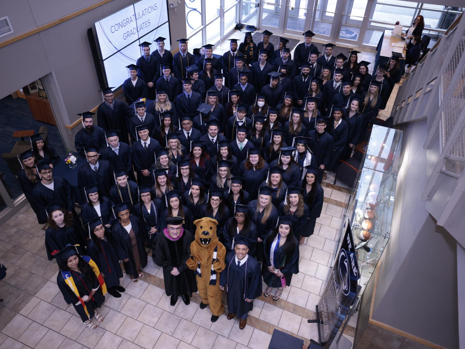 Students pose for picture 