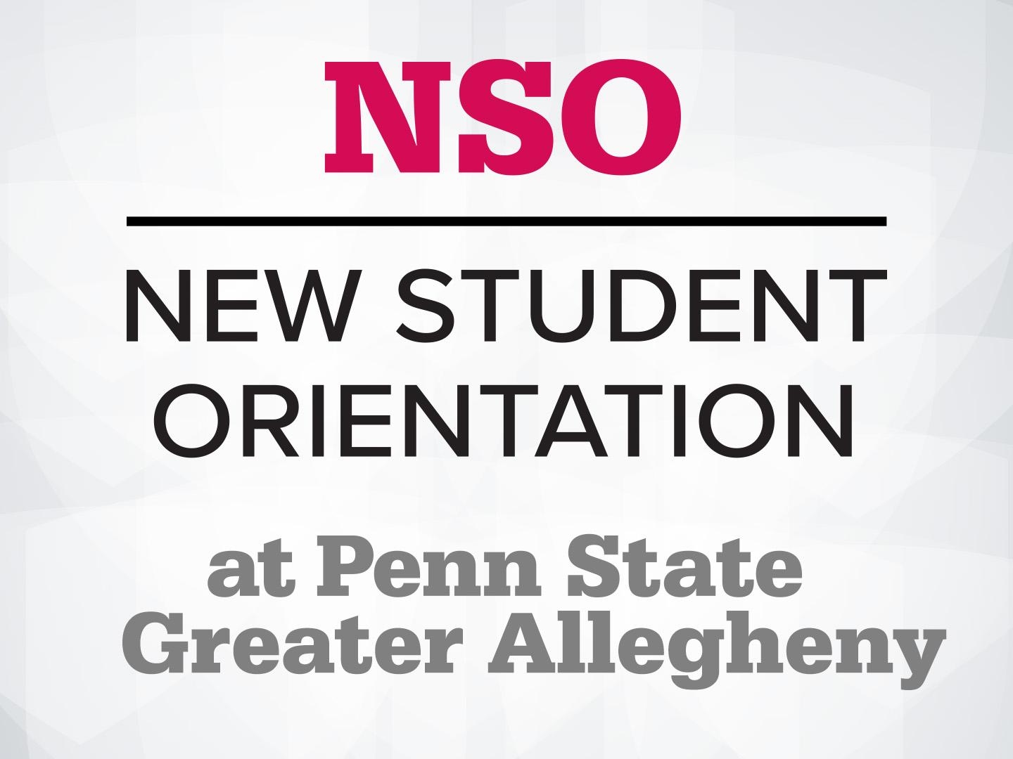 sign announcing New Student Orientation 