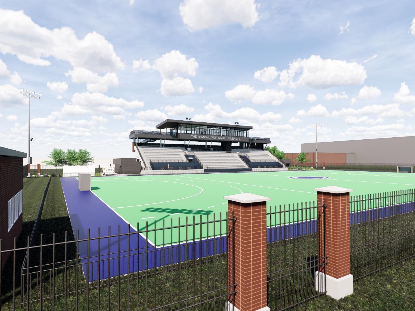 Architect's rendering of field hockey complex