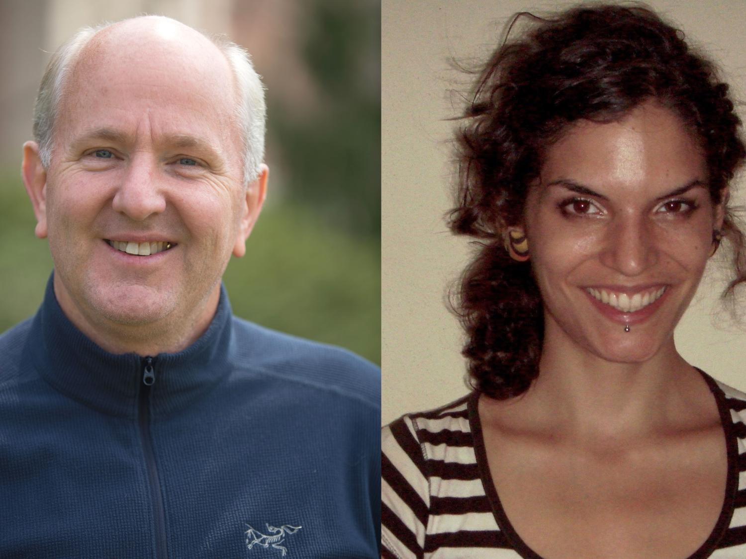 Portraits of Ricky Bates and Justine Lindemann