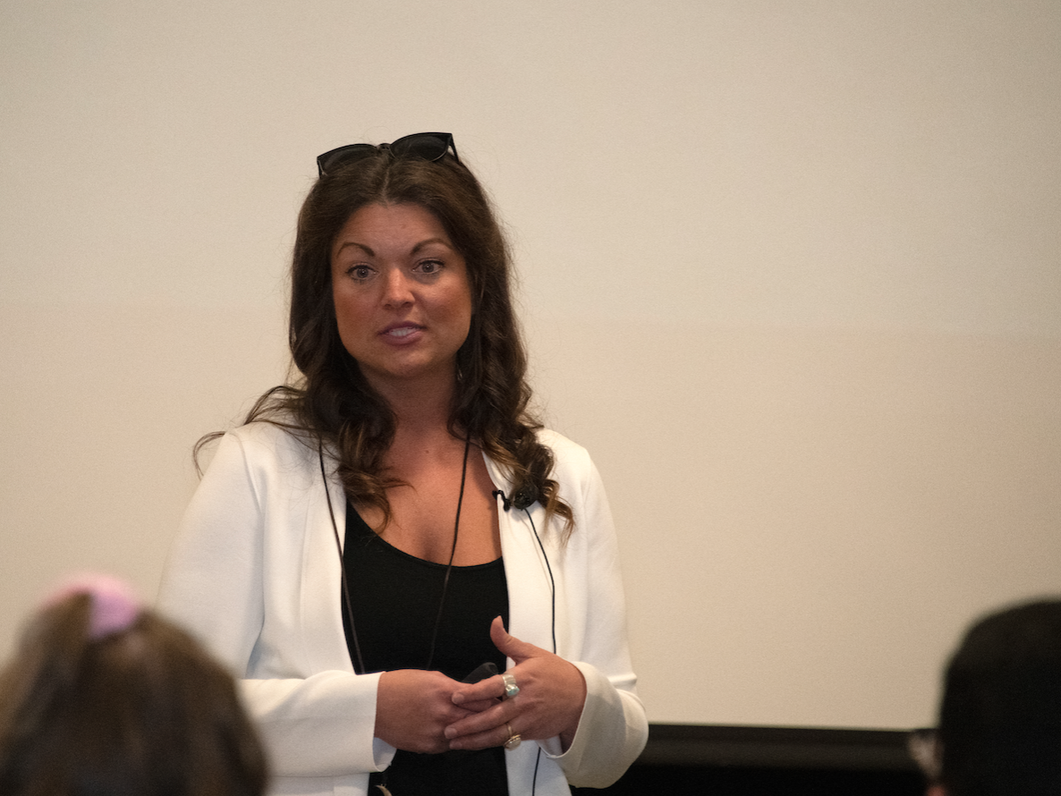 Rebecca Corvin speaks at Fayette LaunchBox