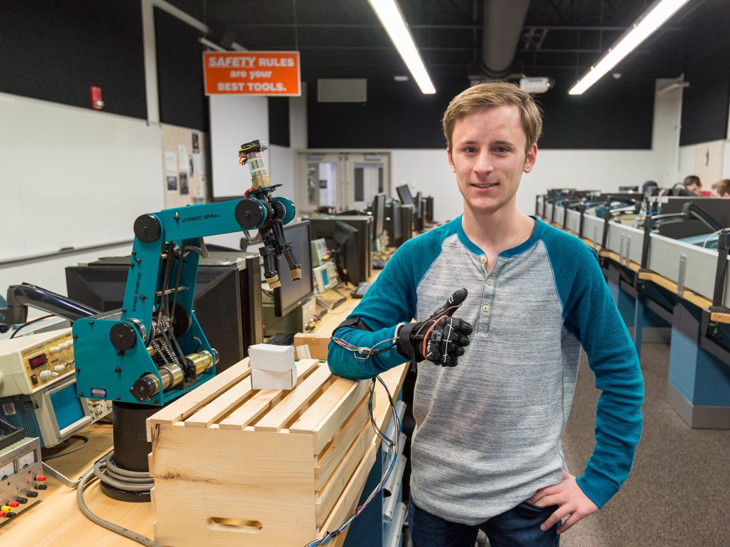 Student in workshop