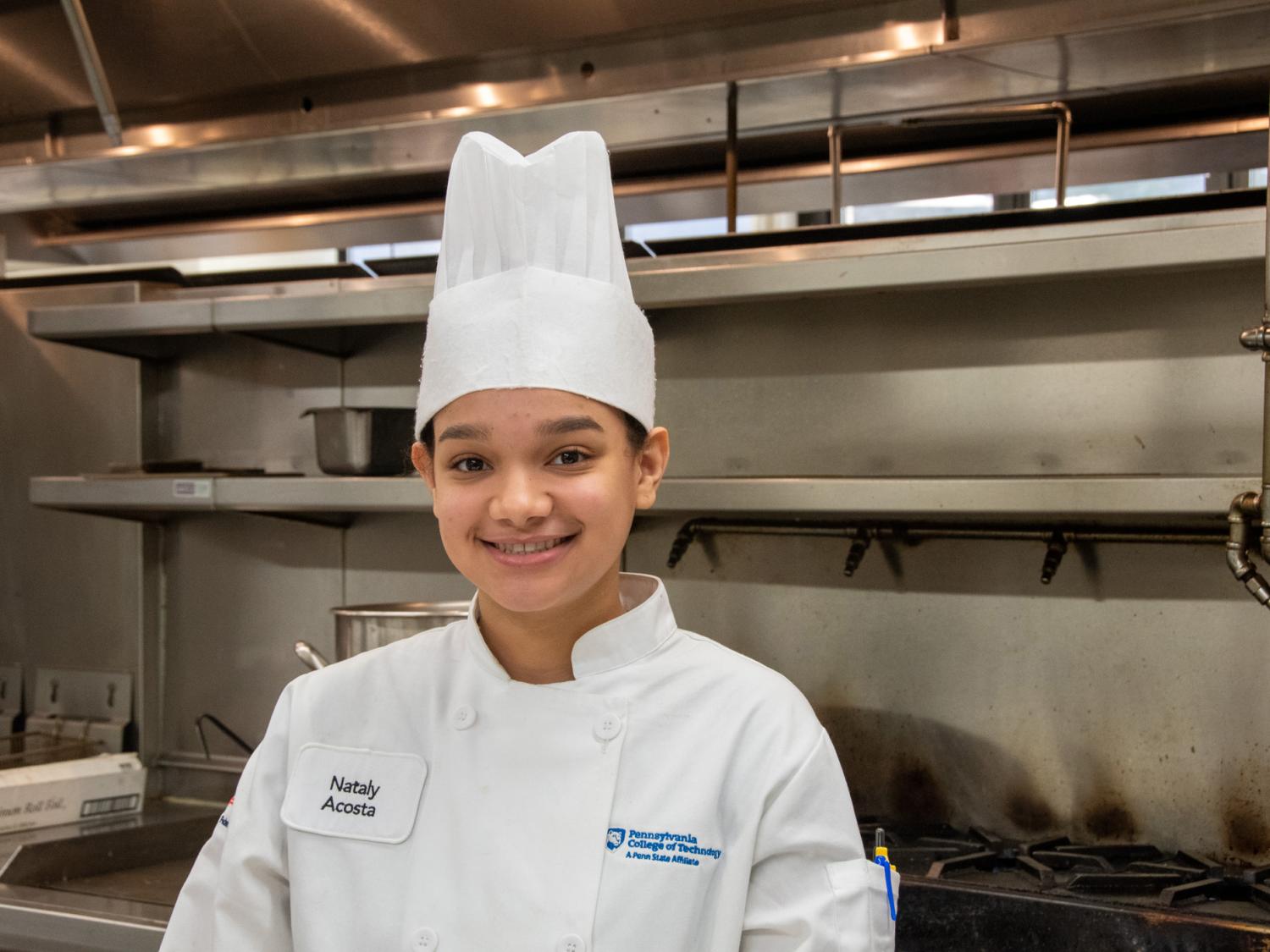 Nataly Acosta, a culinary arts technology student