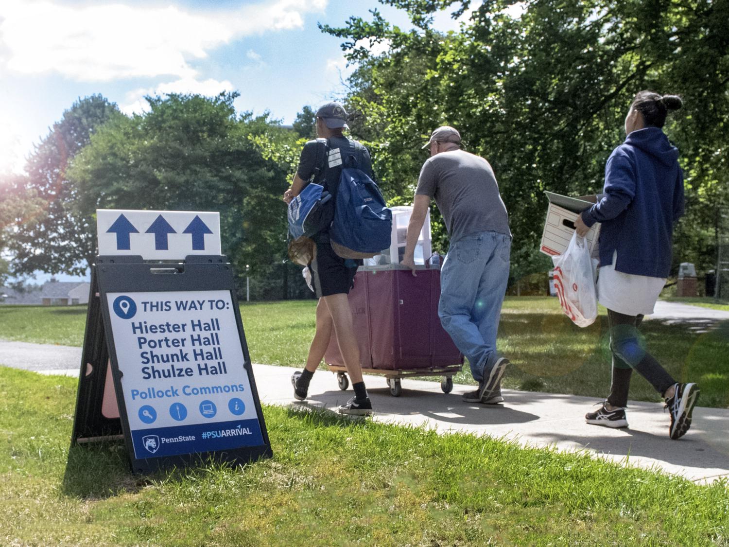 Move in day at South Halls residence complex