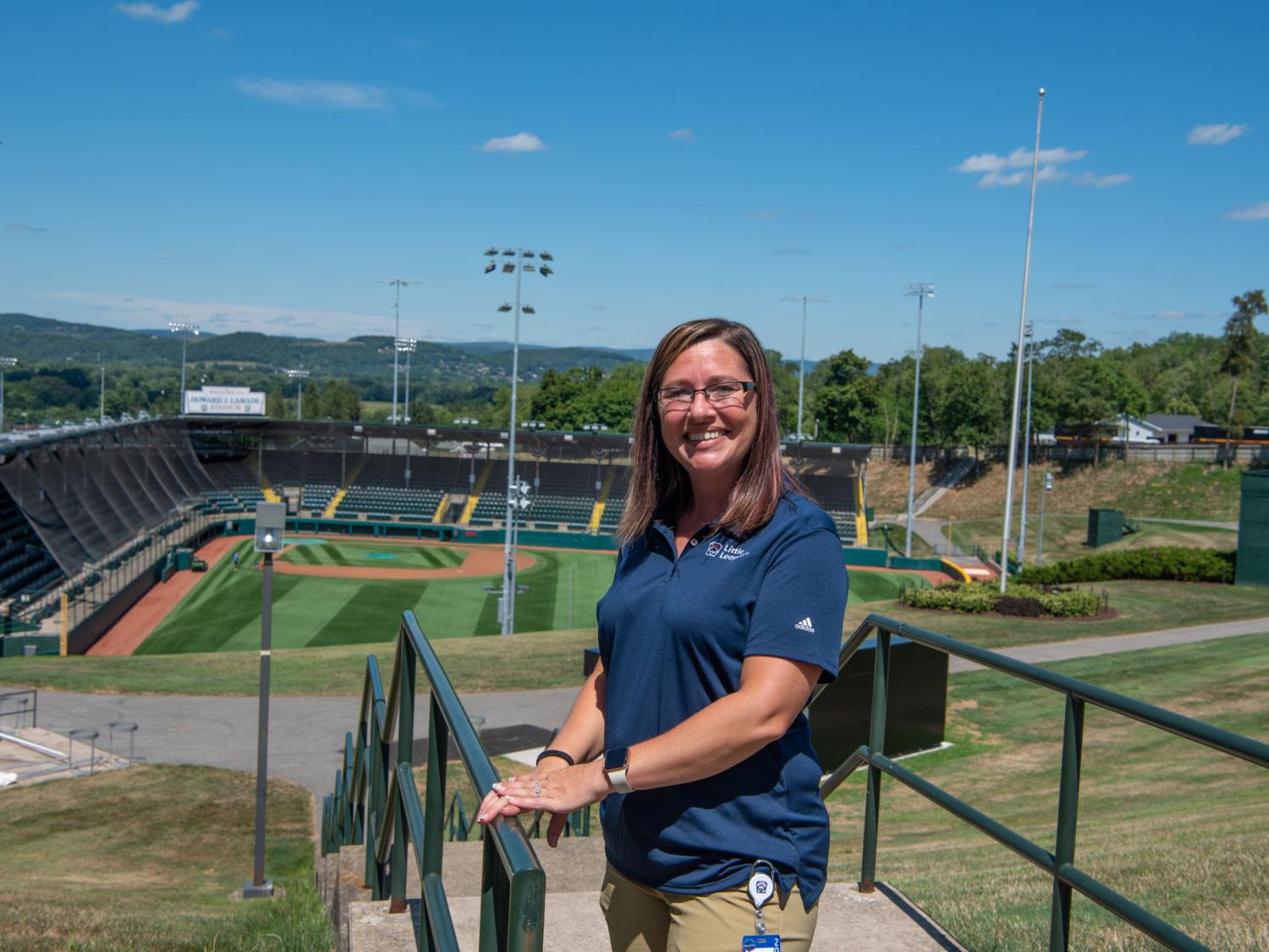 Photo of Rebecca Baker at ballpark