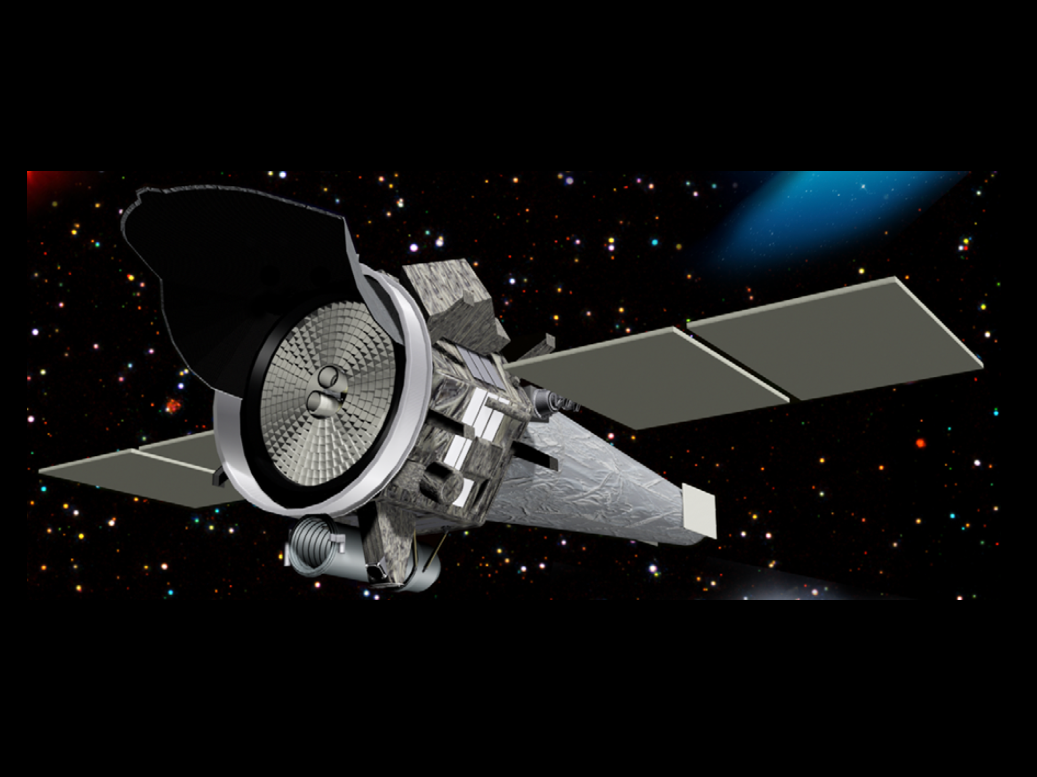 Illustration of STAR-X spacecraft in space, a black background filled with stars.