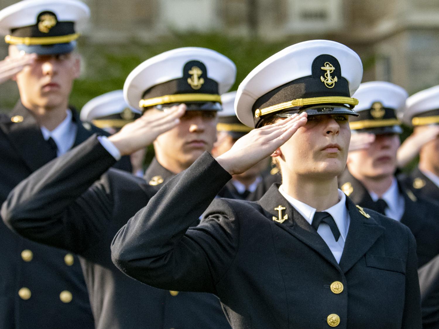 Navy ROTC at POW/MIA vigil