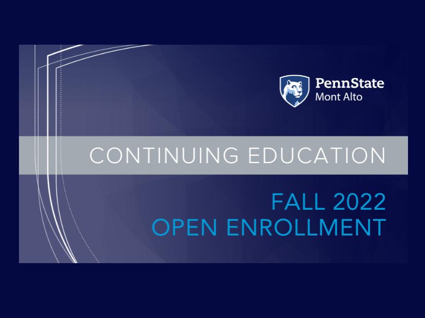 Continuing Education Fall 2022 Classes banner
