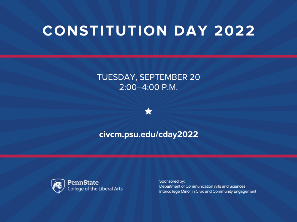 Image promoting Penn State Constitution Day celebration on September 20