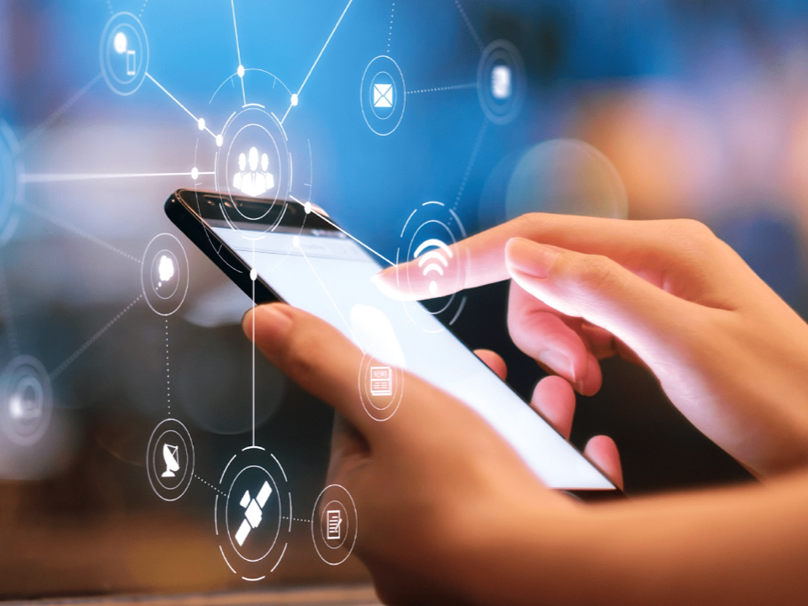 Image of a person using a phone.