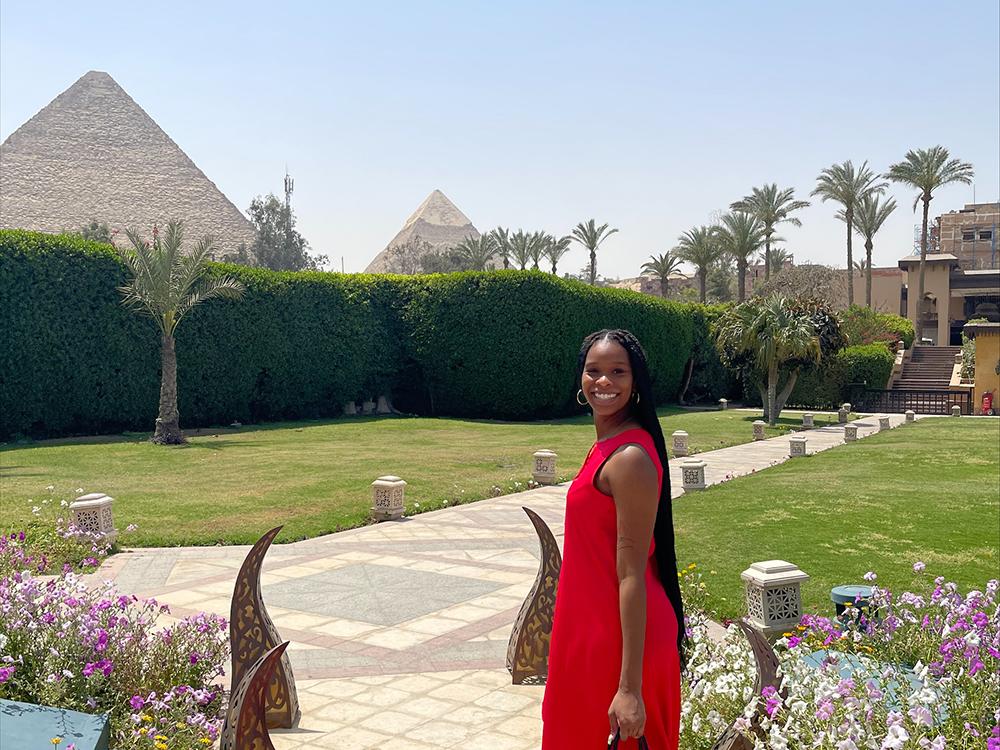 Imani Murray at the Marriott Mena House Cairo in Giza, Egypt, in April 2021.