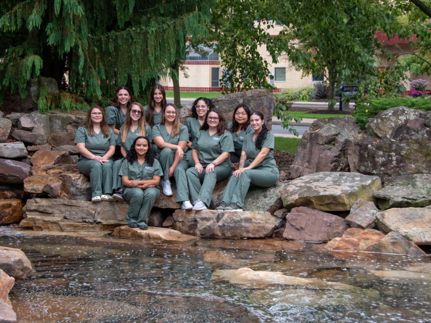 Surgical technology students pose for a photograph at Penn College