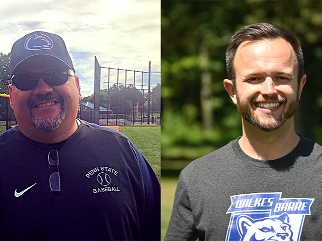 Two side-by-side photos of new coaches