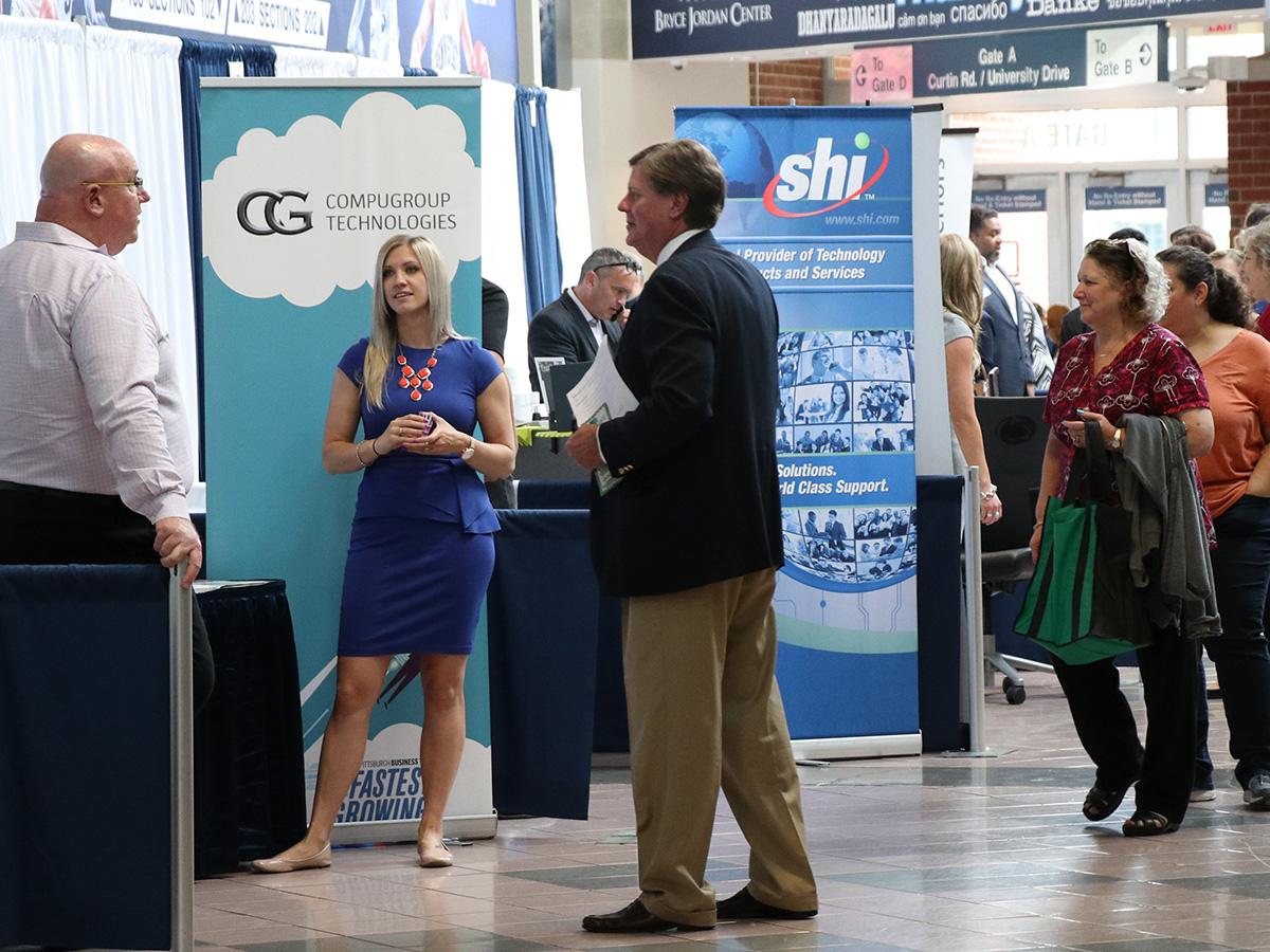 People at trade fair