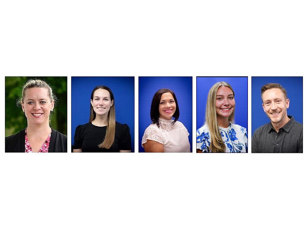 headshots of five new employees hired at Penn State Scranton