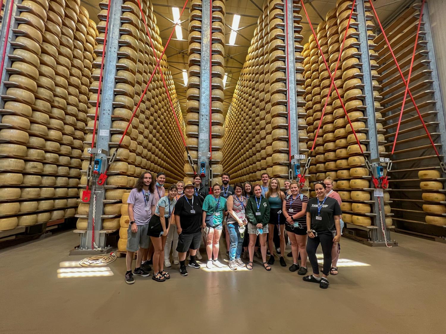 Penn College students visit cheese maker in Italy.