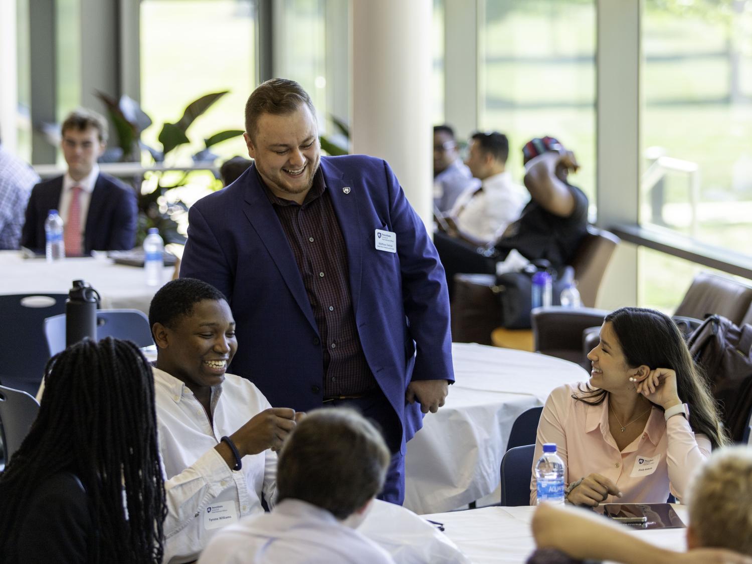 SIA students engage with each other at 2022 Orientation