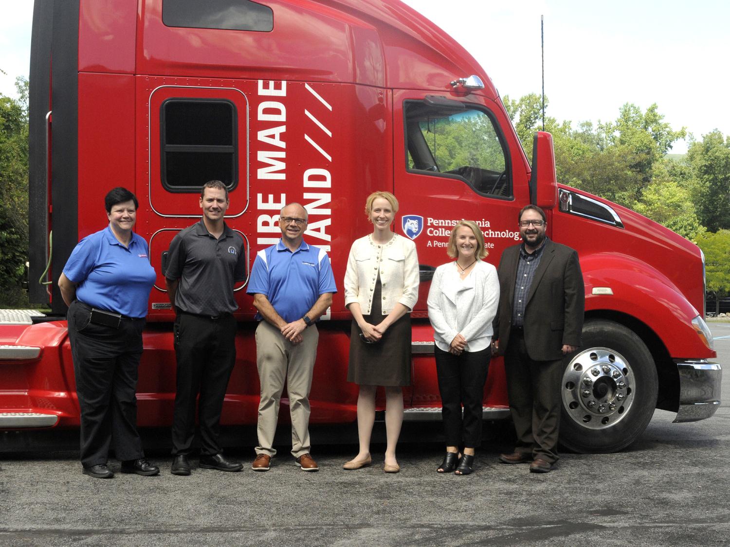 Group picture of donor organization with Penn Tech staff and leadership