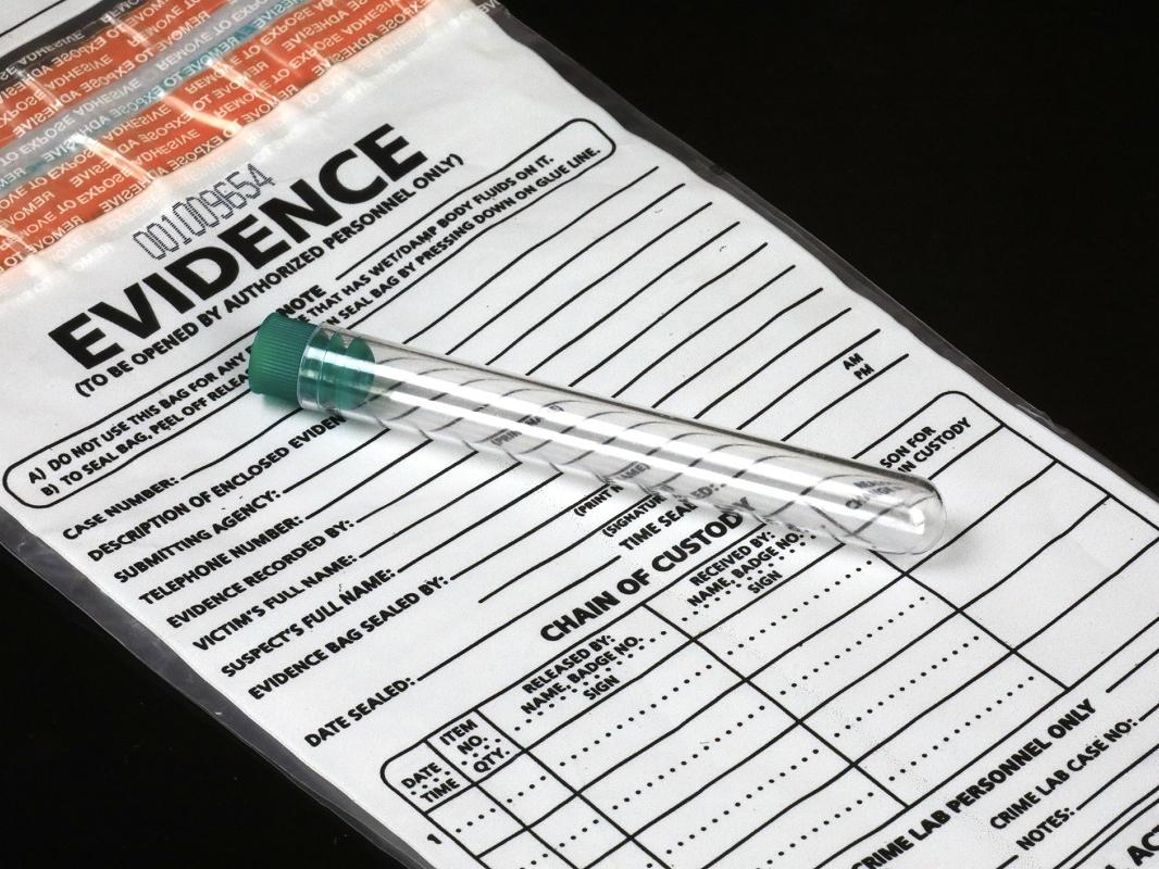 DNA Evidence bag for storing crime scene clues.