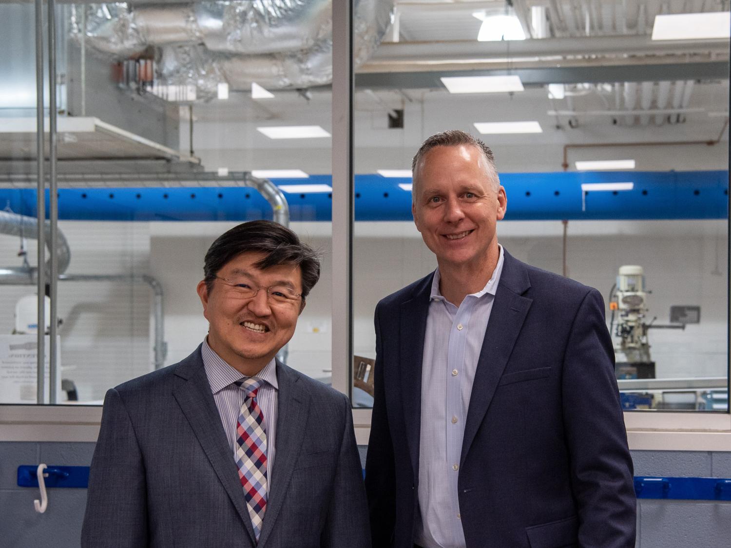 Jungwoo Ryoo, chancellor and chief academic officer of Penn State DuBois and Michael J. Reed, President of the Pennsylvania College of Technology (PCT)