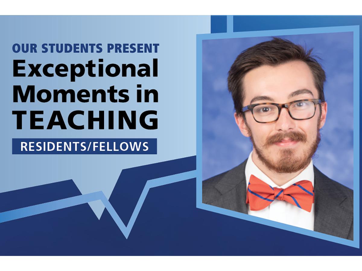 Graphic includes a portrait of Dr. Dallas Hamlin next to the words "Exceptional Moments in Teaching."
