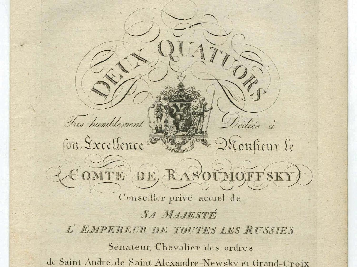 Cover page of 1813 quartets by Franz Weiss