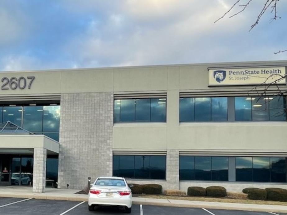 The front entrance of a medical office building