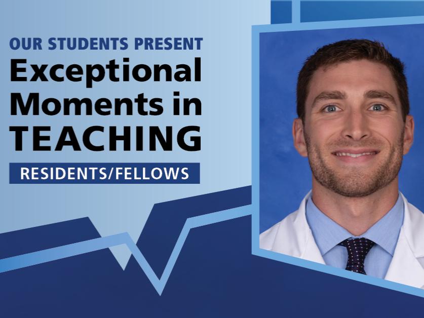 A headshot of Dr. Trevor Vargo appears next to the words "Our students present Exceptional Moments in Teaching."