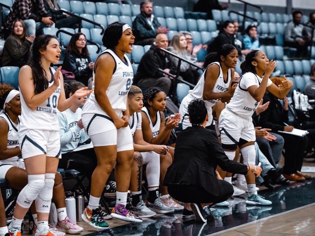 PSU-LV Women's Basketball Players Cheering