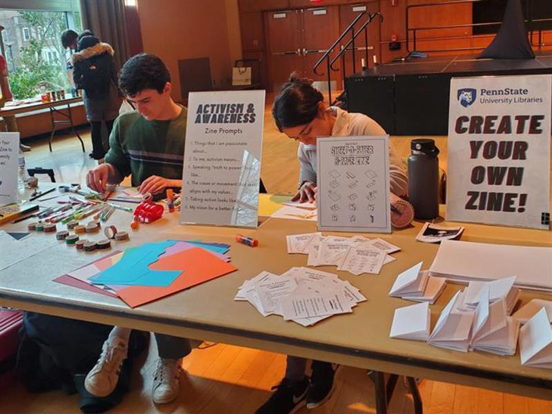 Zine workshop, University Libraries