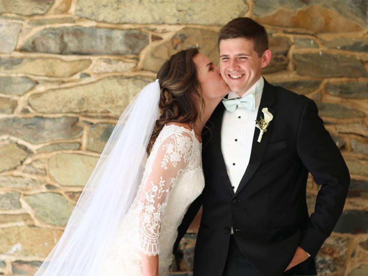 Buckley-Graham and Graham on wedding day.
